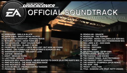Need for Speed: Undercover - Оффициальный саундтрек к игре