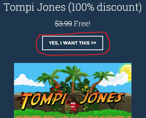 Цифровая дистрибуция - Получаем бесплатно игру Tompi Jones
